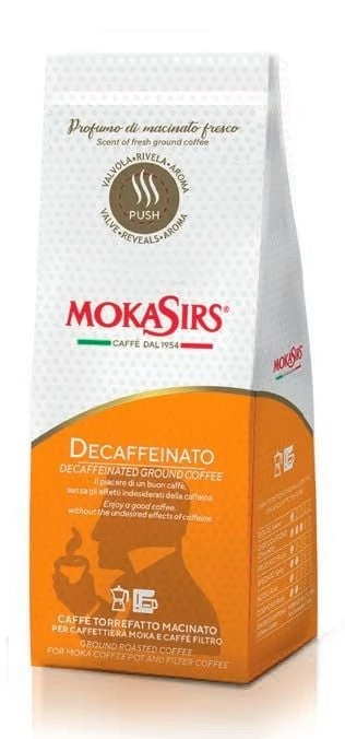 MokaSirs Decaffeinato Decaf Ground Coffee 1 MokaSirs Decaffeinato Decaf Ground Coffee