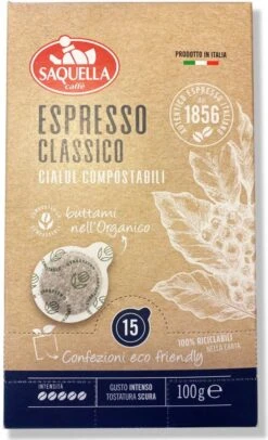 Saquella Espresso Classico Coffee Pods 15 Pcs
