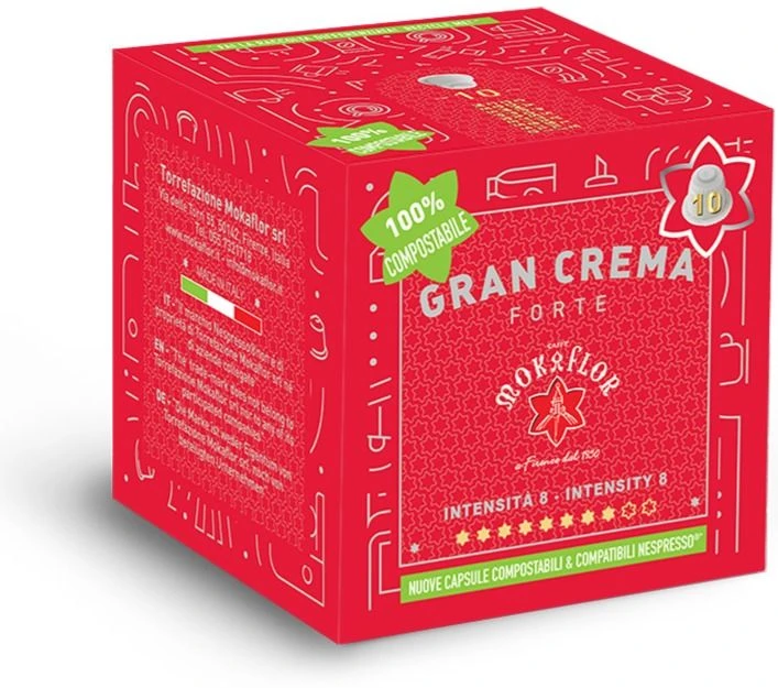 Mokaflor Gran Crema Forte Nespresso Compatible Coffee Capsules 10 Pcs 1 Mokaflor Gran Crema Forte Nespresso Compatible Coffee Capsules 10 Pcs