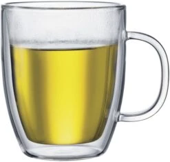 Bodum Bistro Double Walled Glass Mug, 2 Pcs