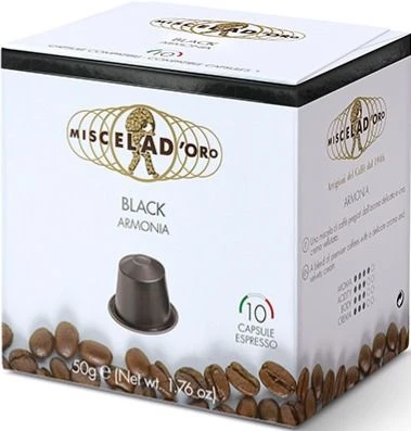 Miscela D'Oro Black Nespresso Compatible Coffee Capsules 1 Miscela D'Oro Black Nespresso Compatible Coffee Capsules