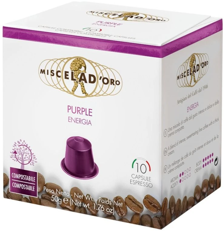 Miscela D'Oro Purple Nespresso Compatible Coffee Capsules 1 Miscela D'Oro Purple Nespresso Compatible Coffee Capsules