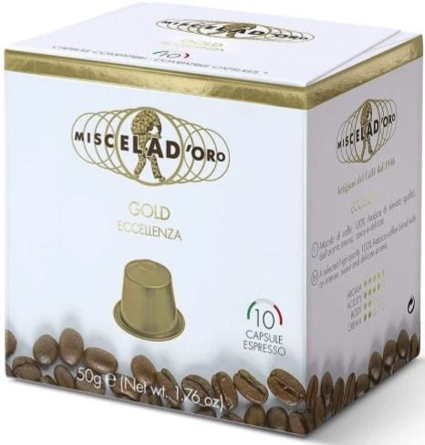 Miscela D'Oro Gold Nespresso Compatible Coffee Capsules 1 Miscela D'Oro Gold Nespresso Compatible Coffee Capsules