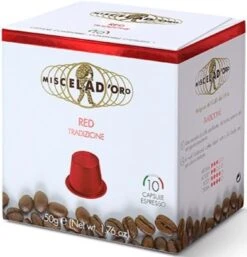 Miscela D'Oro Red Nespresso Compatible Coffee Capsules 10 Pcs