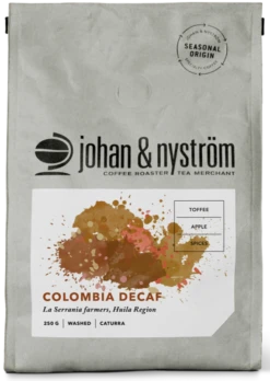 Johan & Nyström Colombia Decaf 250 G Coffee Beans