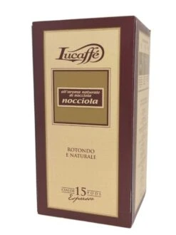 Lucaffé Nocciola Hazelnut ESE Espresso Pods 15 Pcs
