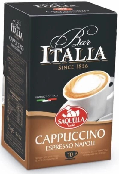 Saquella Bar Italia Cappuccino Instant Coffee, 10 Bags 1 Saquella Bar Italia Cappuccino Instant Coffee, 10 Bags