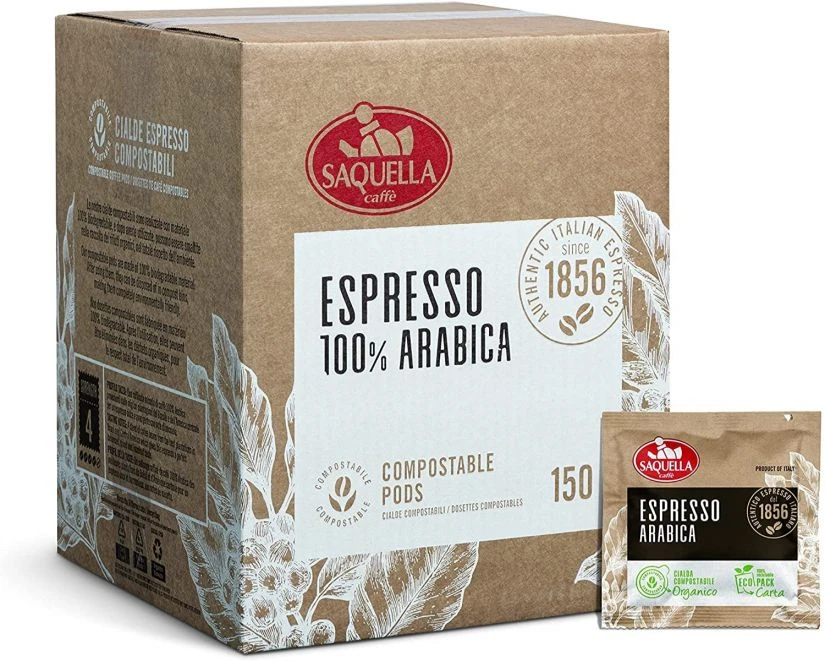 Saquella Espresso 100 % Arabica Espresso Pods 1 Saquella Espresso 100 % Arabica Espresso Pods