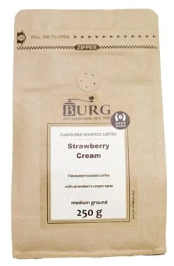 Burg Flavoured Coffee, Strawberry Cream 250 G Ground