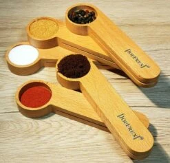 JoeFrex Wooden Coffee Measure With Clip 7 G -Coffee Supplies Store joefrex wooden coffee measuring spoon 7982